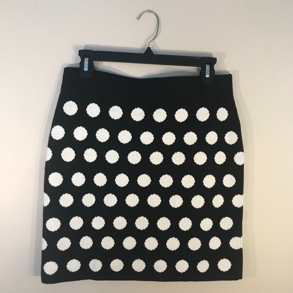 Ann Taylor Loft Black and White Polkadot Skirt - Picture 2 of 4